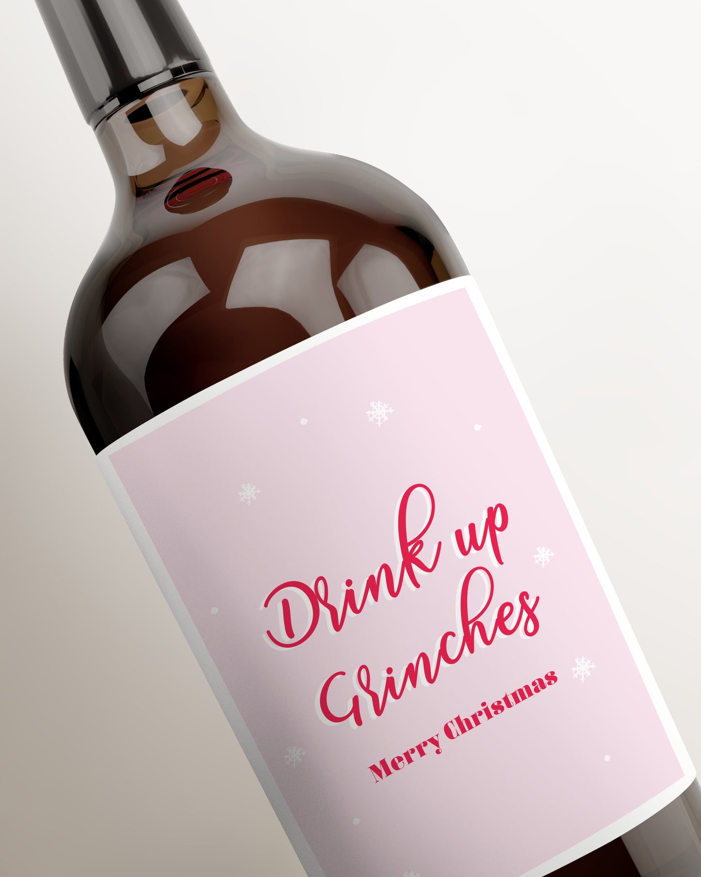 Pack of 4 Christmas wine labels