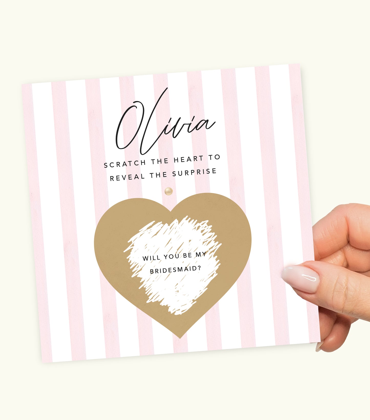 Pink and Gold Will You Be My Bridesmaid Card | Personalised Bridesmaid Proposal Card | Bridesmaid Proposal Gift Card for Wedding Party