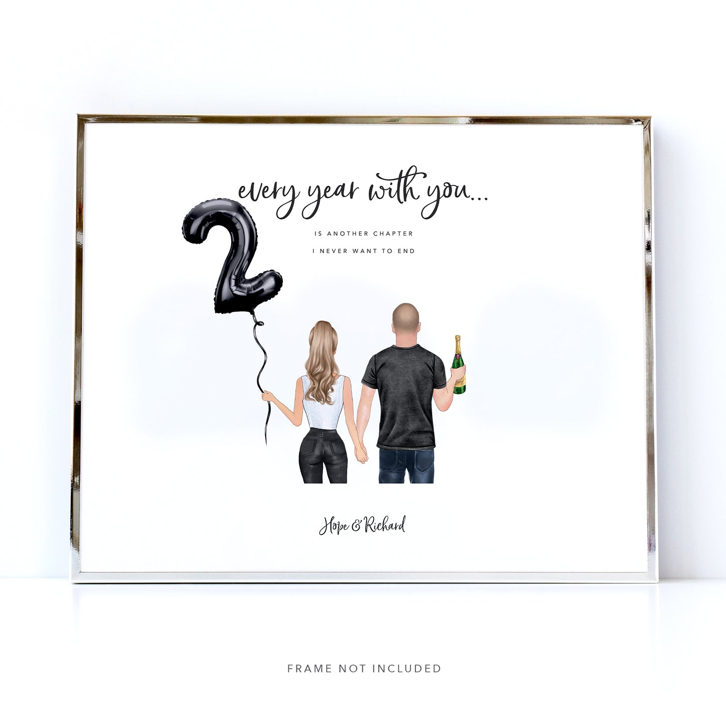 2nd anniversary cutom gift for girlfriend or boyriend, husband or wife