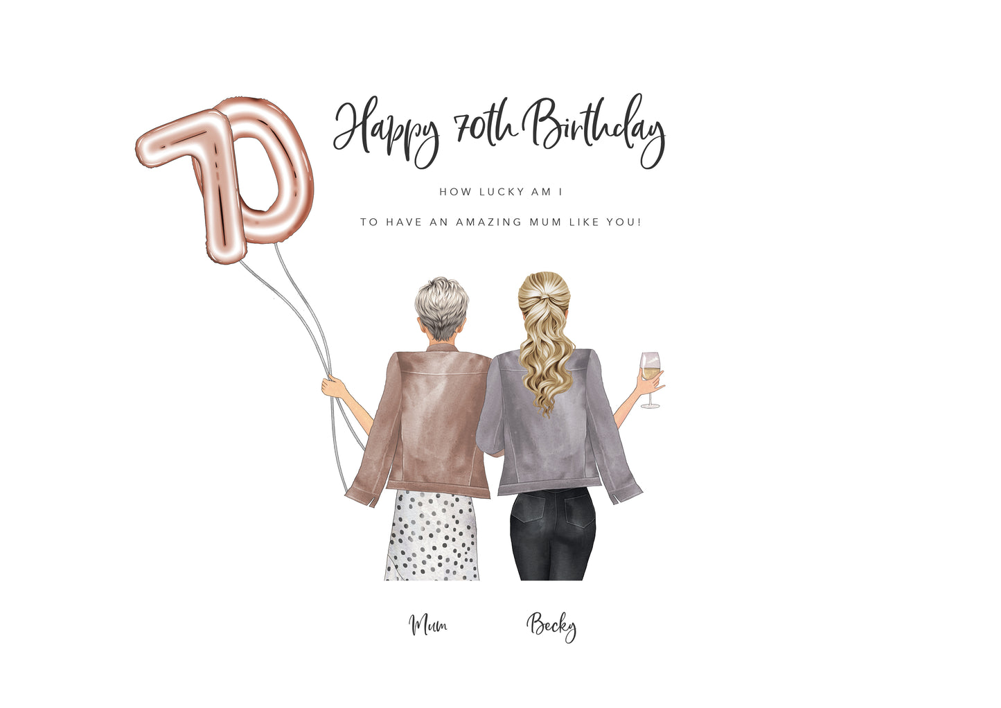 70th Birthday Card for Mum