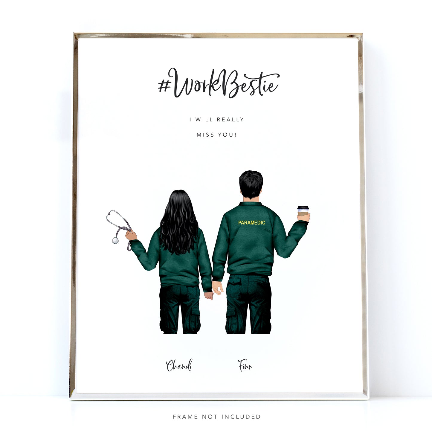 Paramedic Leaving Gift - personalised gift for colleague and best friend ambulance workers in uniform