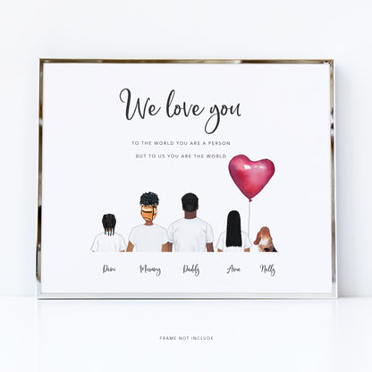 Our family picture | personalised gift for mum