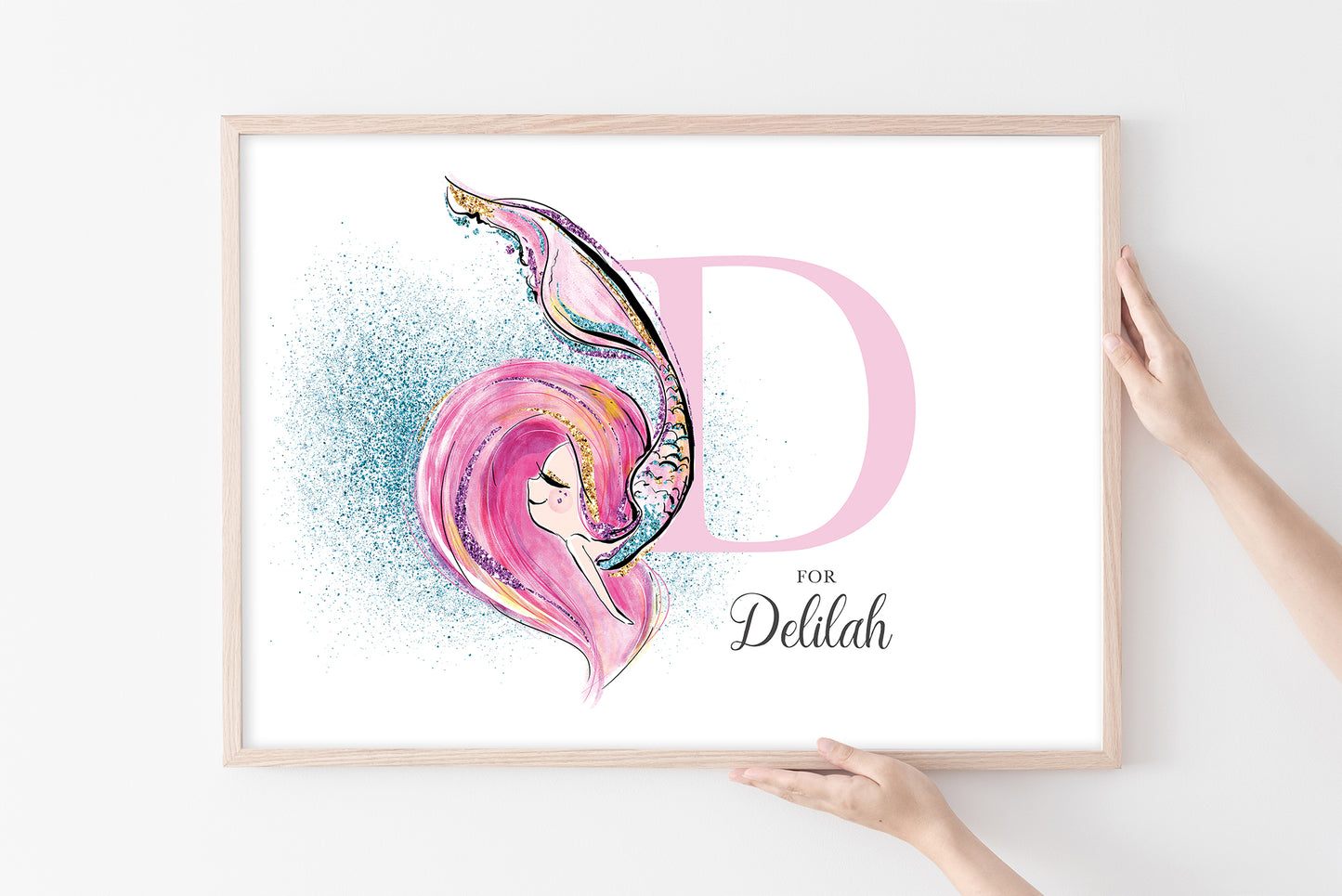 Personalised mermaid Print Art