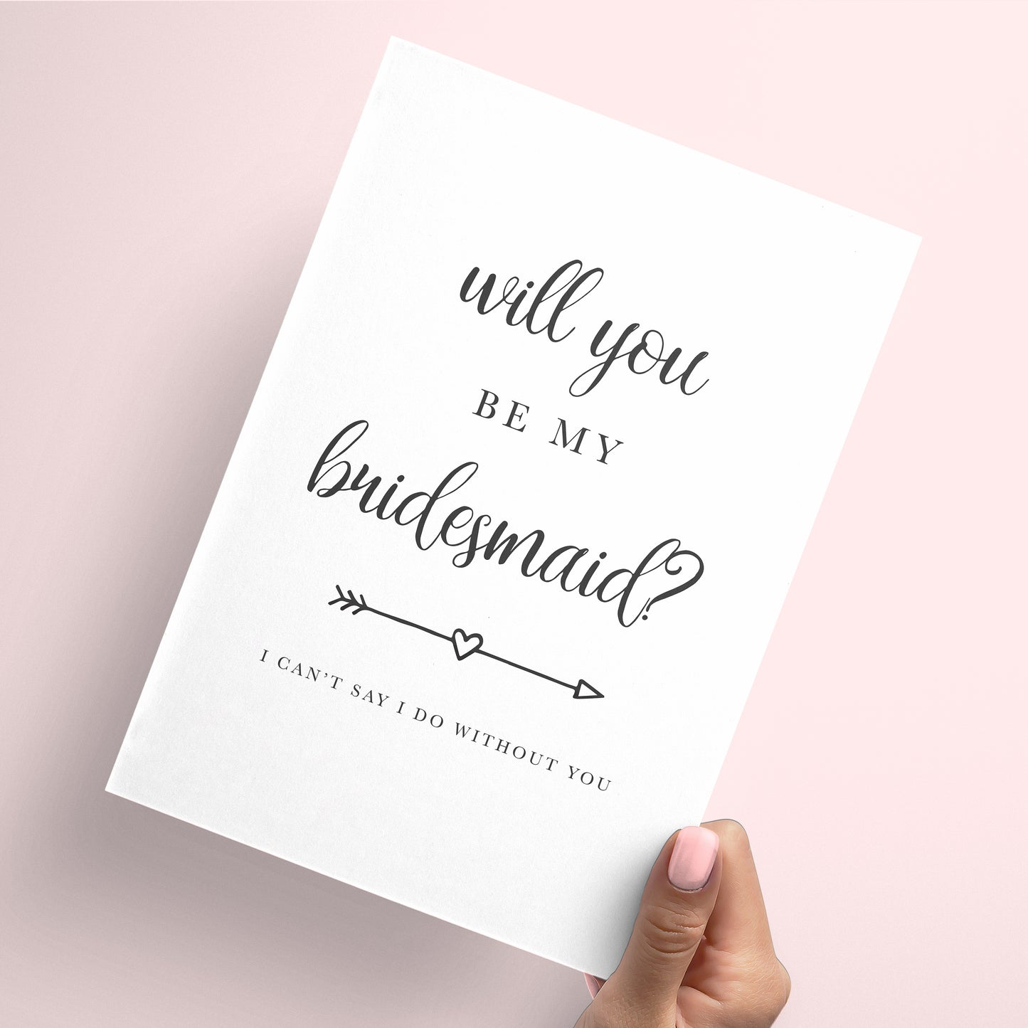 Invitation to Bridesmaid card