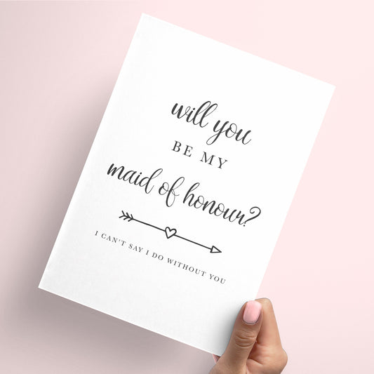 Will you be my Maid of Honour card