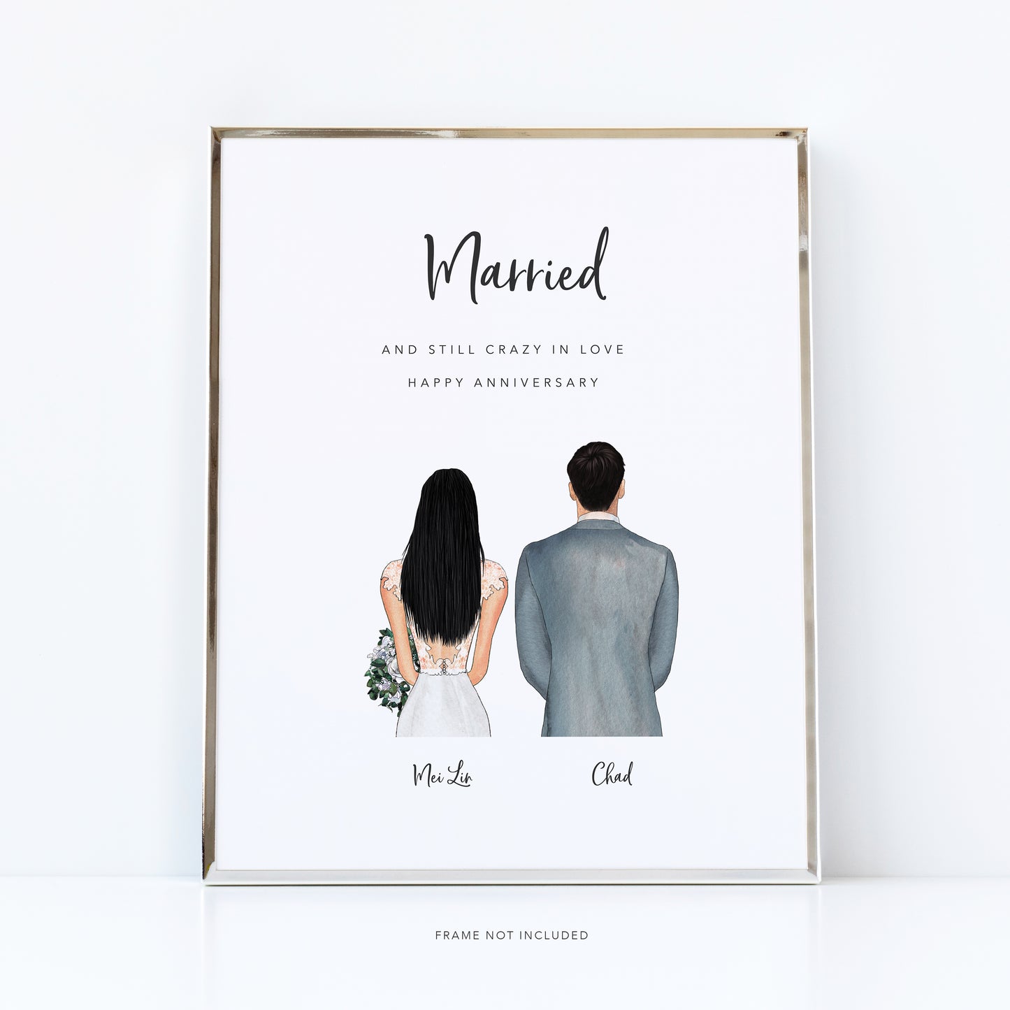 Married and still crazy in love print | Happy anniversary gift