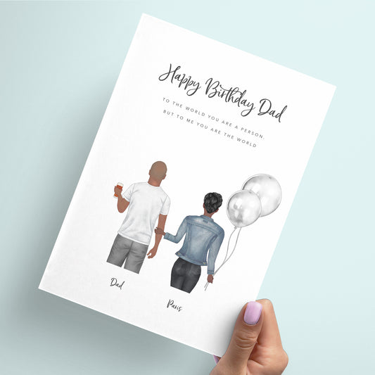 Personalised Happy Birthday Dad card