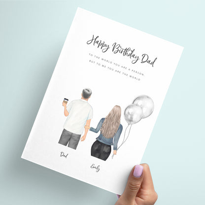 Personalised Happy Birthday Dad card