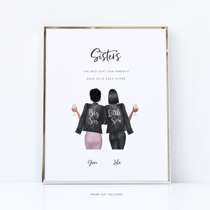 Sister to sister gifts | Personalised birthday print