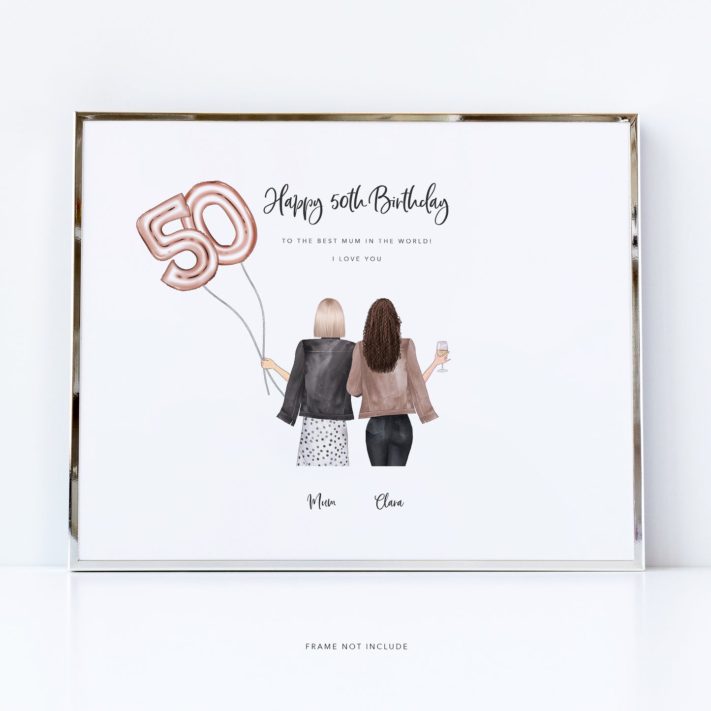 Happy 70th birthday print for mum | Grandma gifts