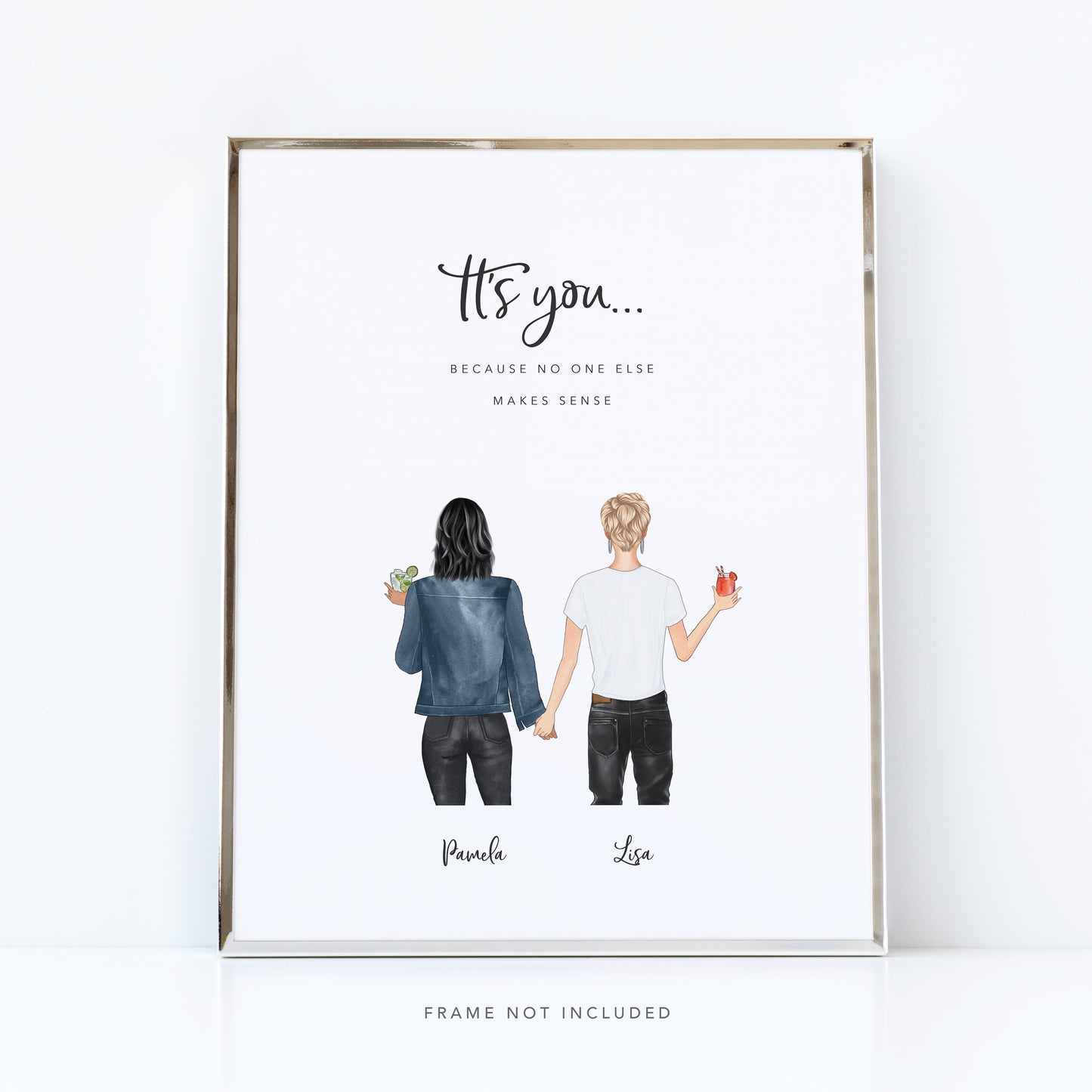 Mrs and Mrs LGBT printed gift