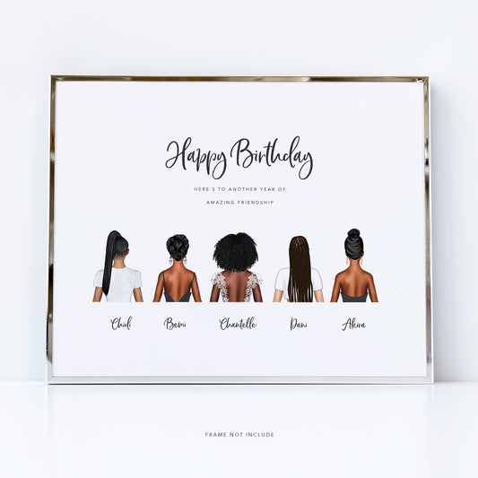 Happy birthday friend gift | My girls birthday squad print