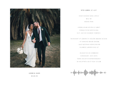 Printed anniversary gift - wedding song lyrics