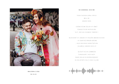 Printed anniversary gift - wedding lyrics