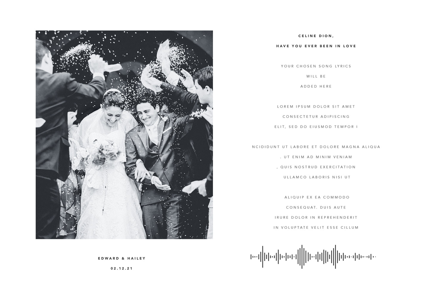 Anniversary print - Wedding song lyrics