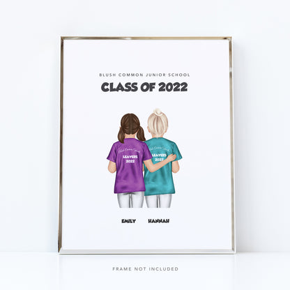 End of year best friends print for Class of 2022