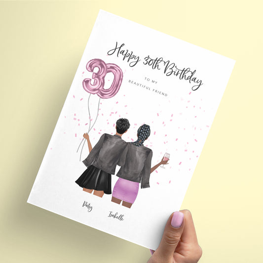 Personalised Friendship 30th Birthday card