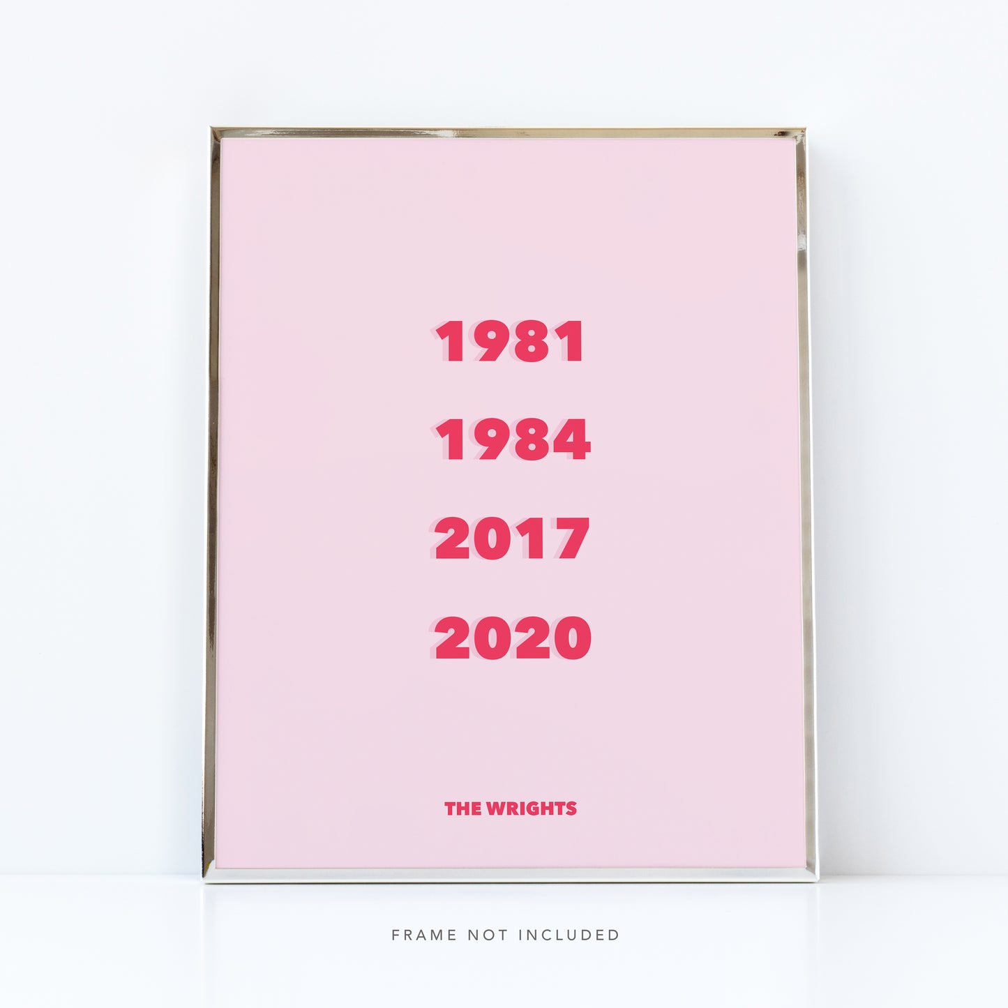 Our important dates word art print