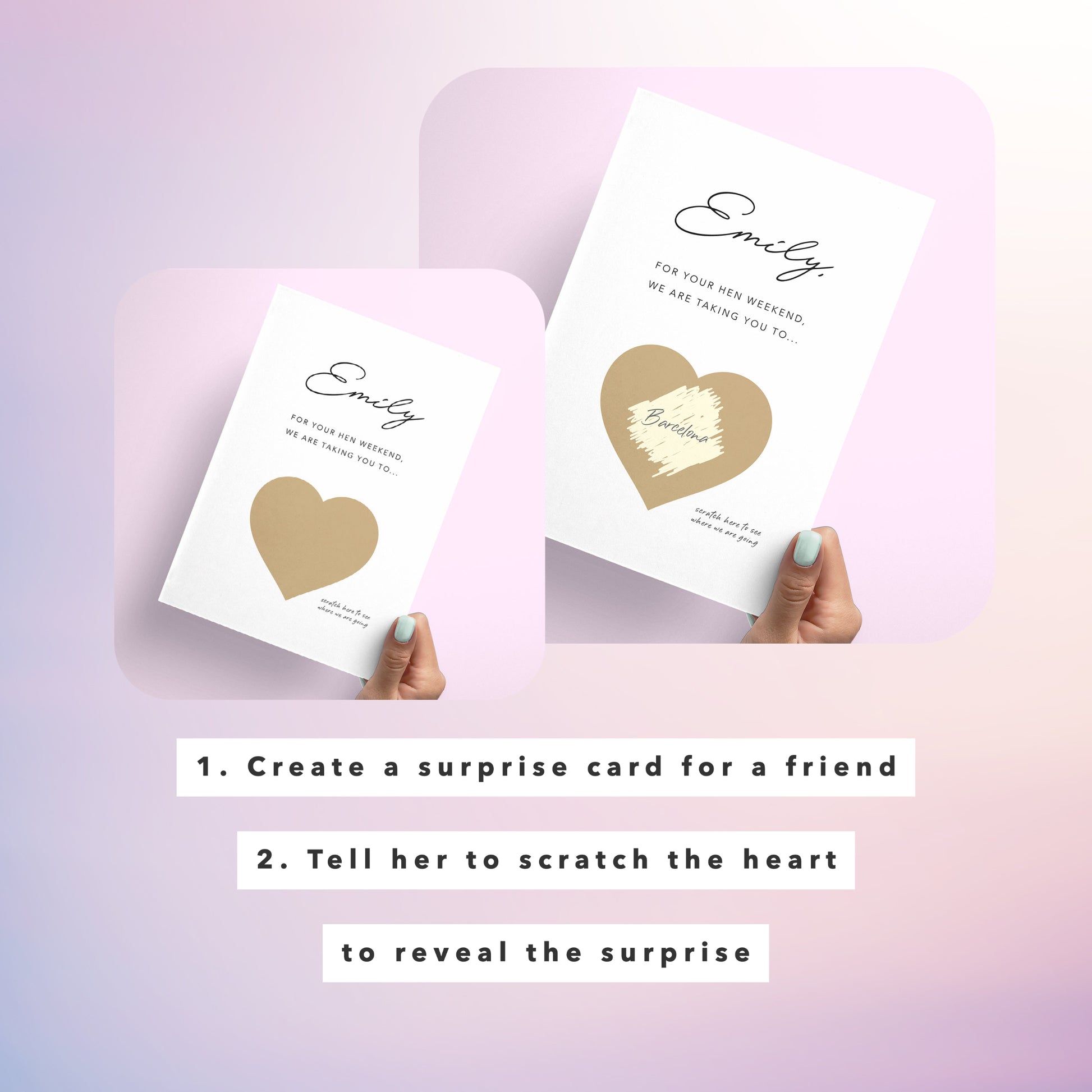 Create a surprise card for hens