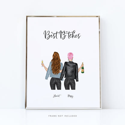 Best friends are like stars quote print