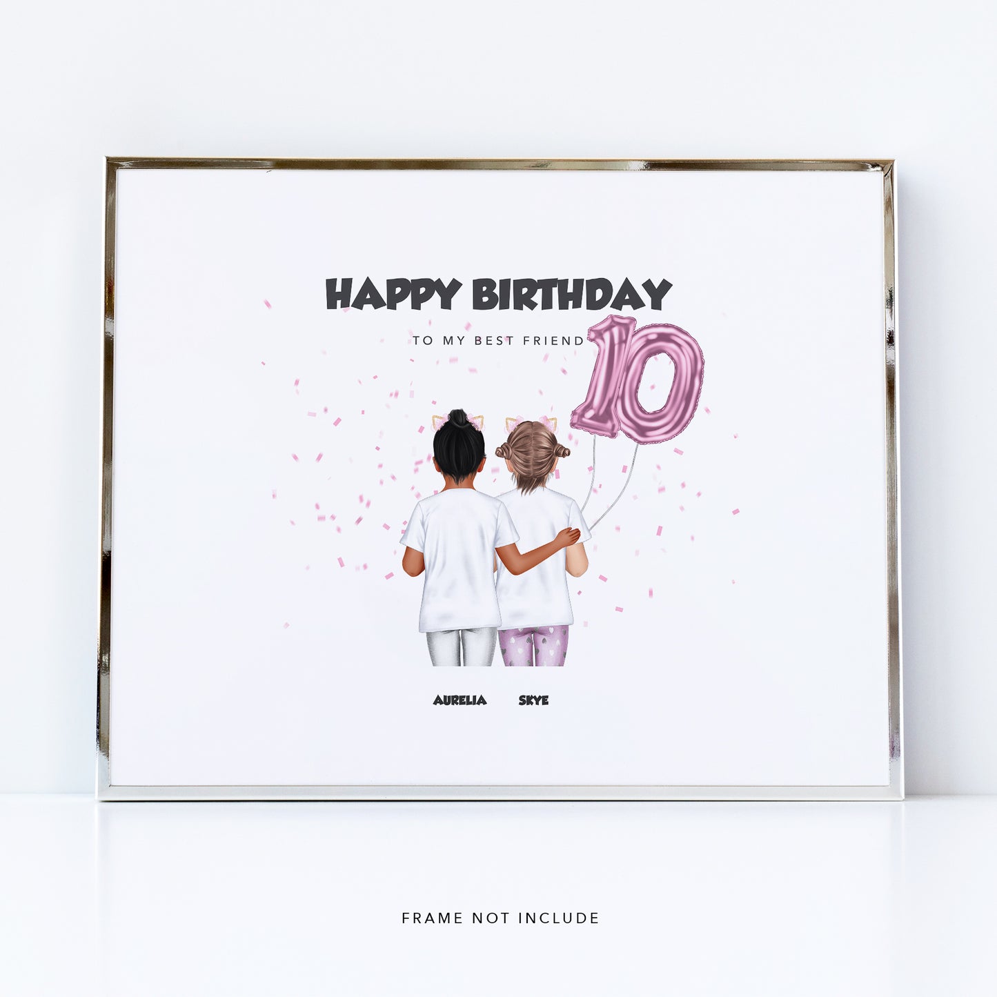 10th birthday best friends print for kids