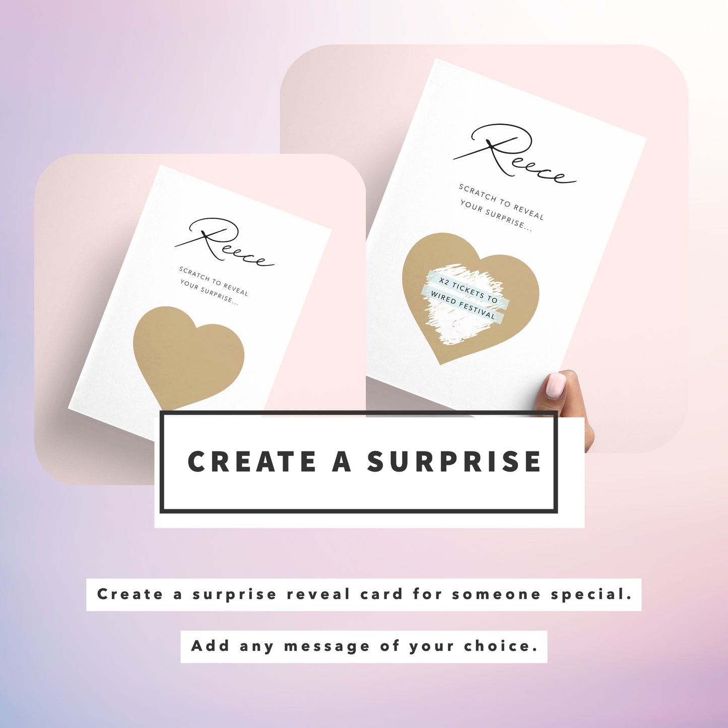 Surprise scratchcard - create a surprise