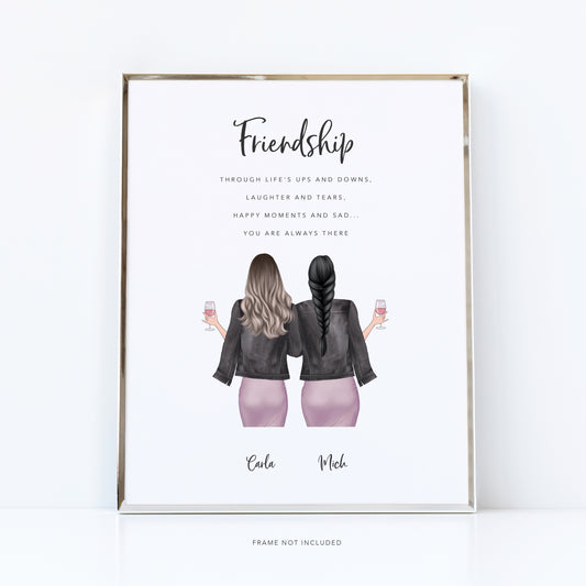 My best friend gift | Friends poster with quote