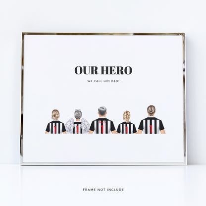 To the Best Dad in the World Family Football Picture