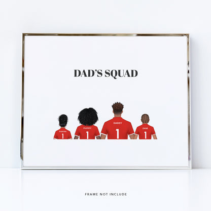 Dad's Squad Father's Day Football Print