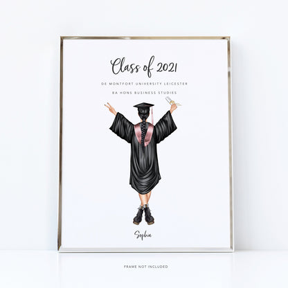 Personalised graduation print for her