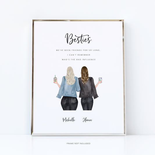 Bestie gift | Friends for so long print