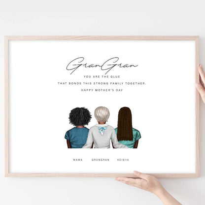 Personalised print for Grandma on Mother's Day