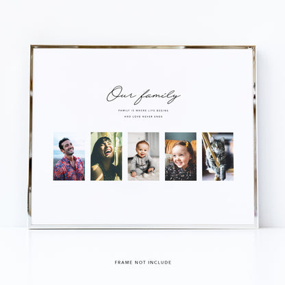 Our family personalised photo print