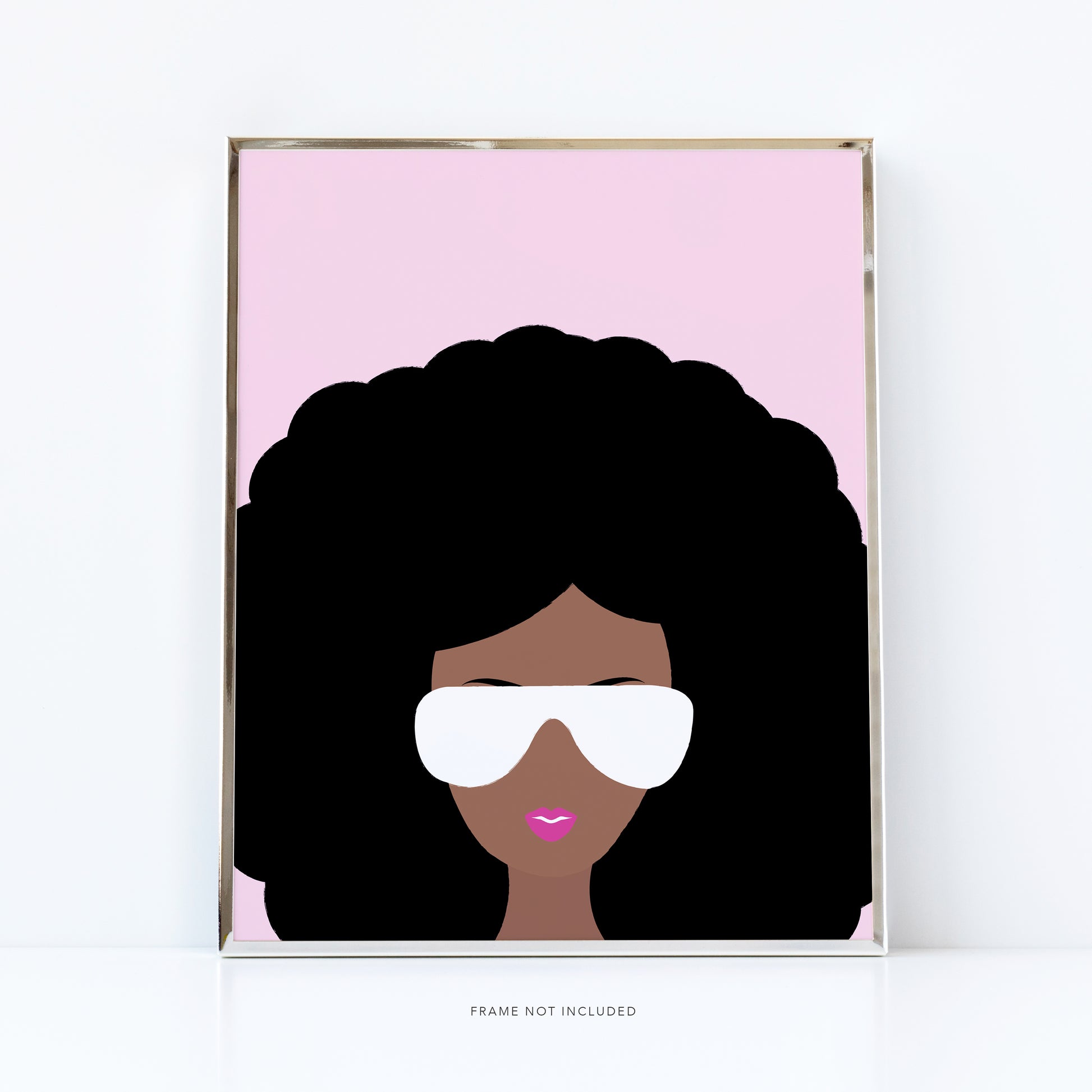 Girl with curls - natural hair wall art