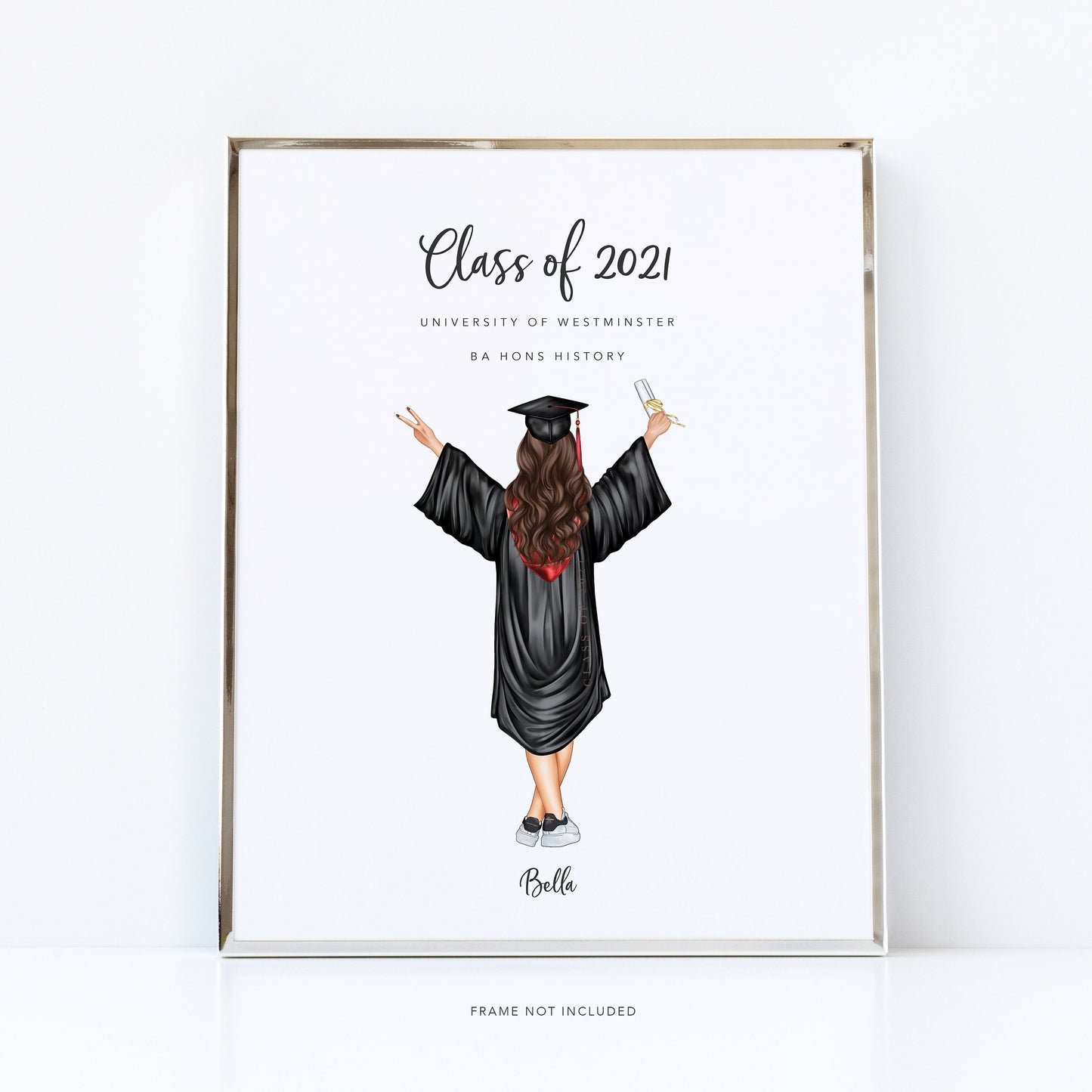 Personalised graduation print for her
