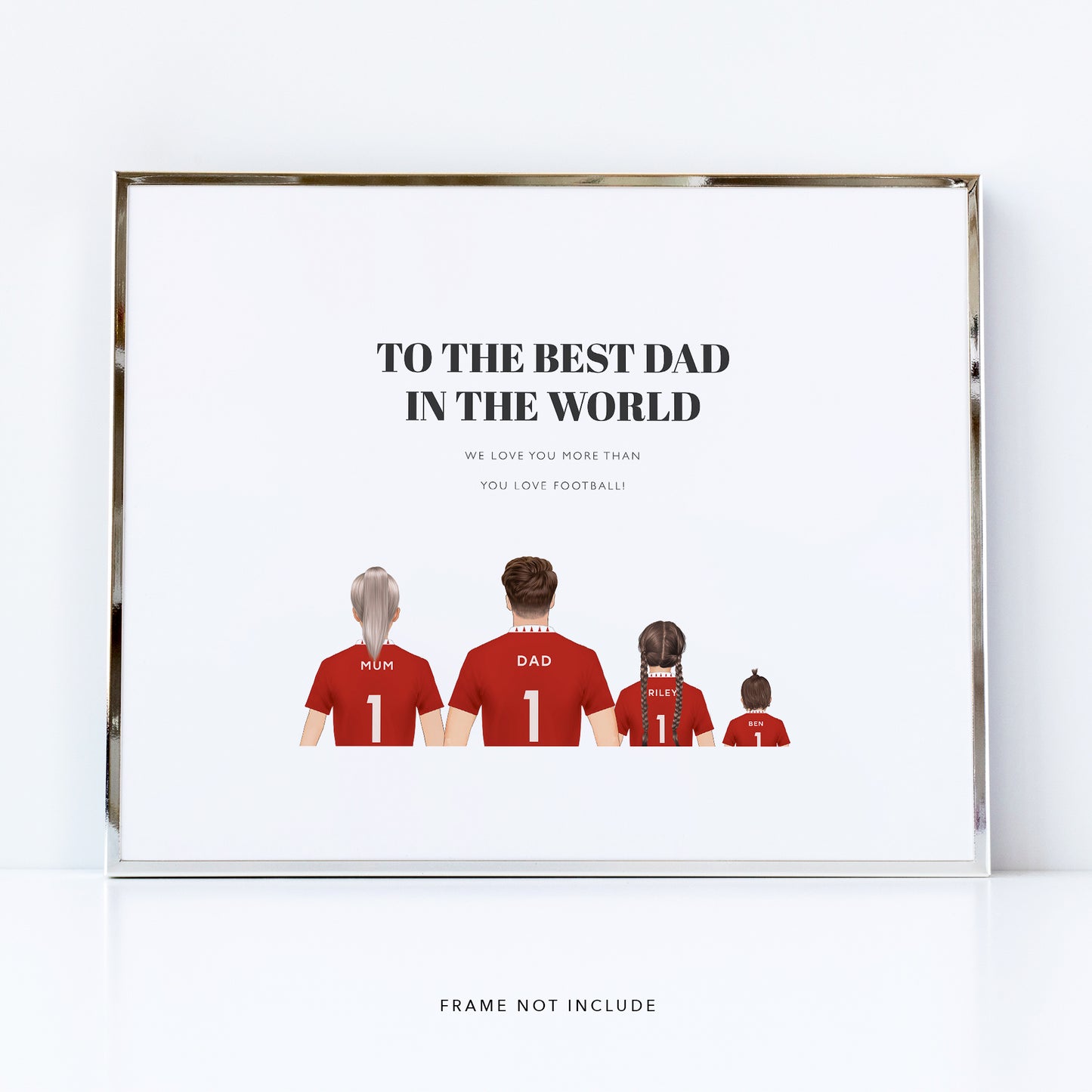 Dad's Squad Father's Day Football Print