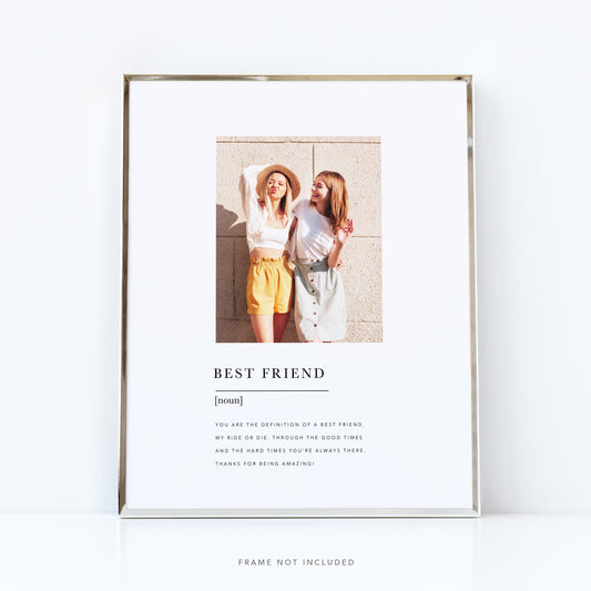 Definition of a Best Friend Photo Gift