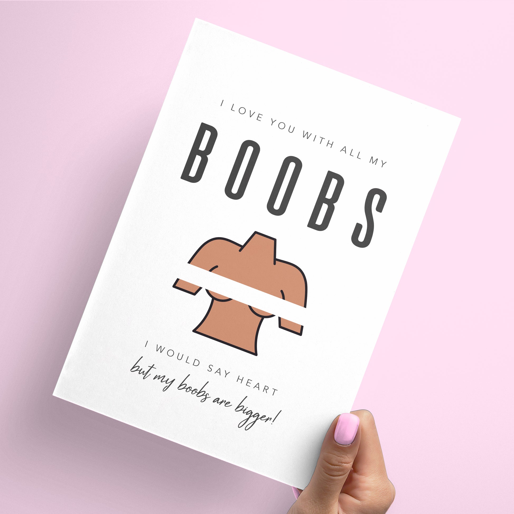 My boobs are bigger birthday card