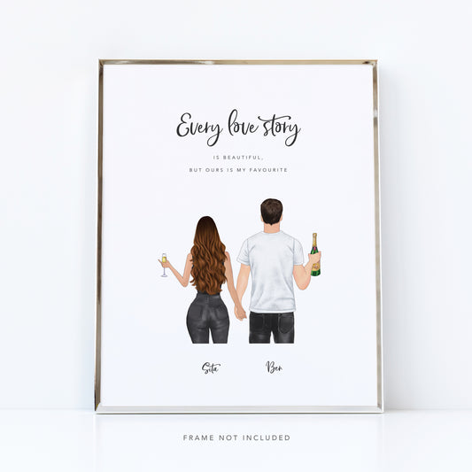 Every love story is beautiful couples print