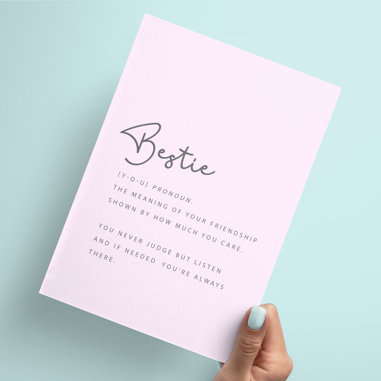 Bestie friendship card