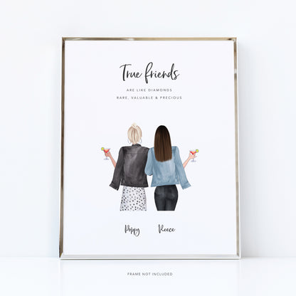 Sister to sister wall art | Big sis little sis print