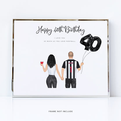 Personalised Football Birthday Print