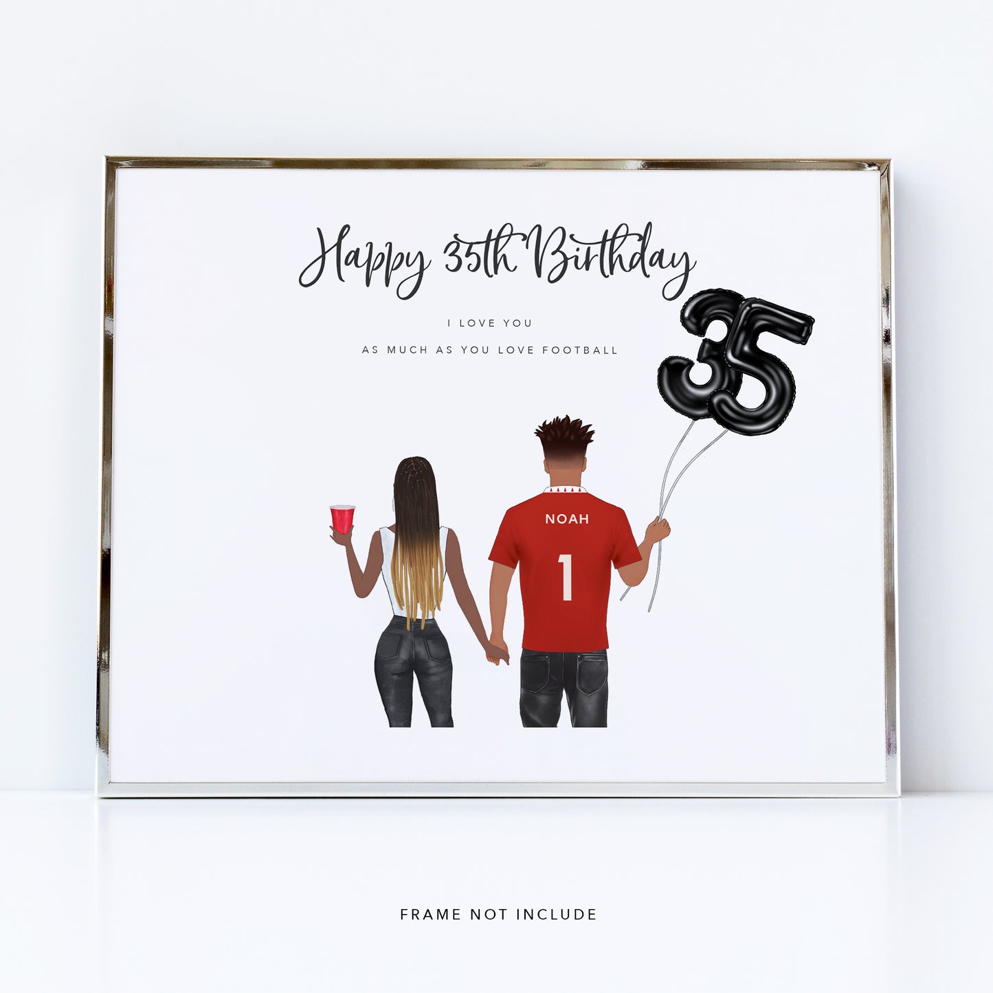 Personalised Football Birthday Print