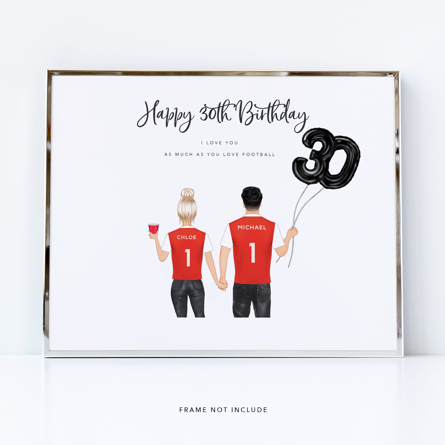 Personalised Football Birthday Print