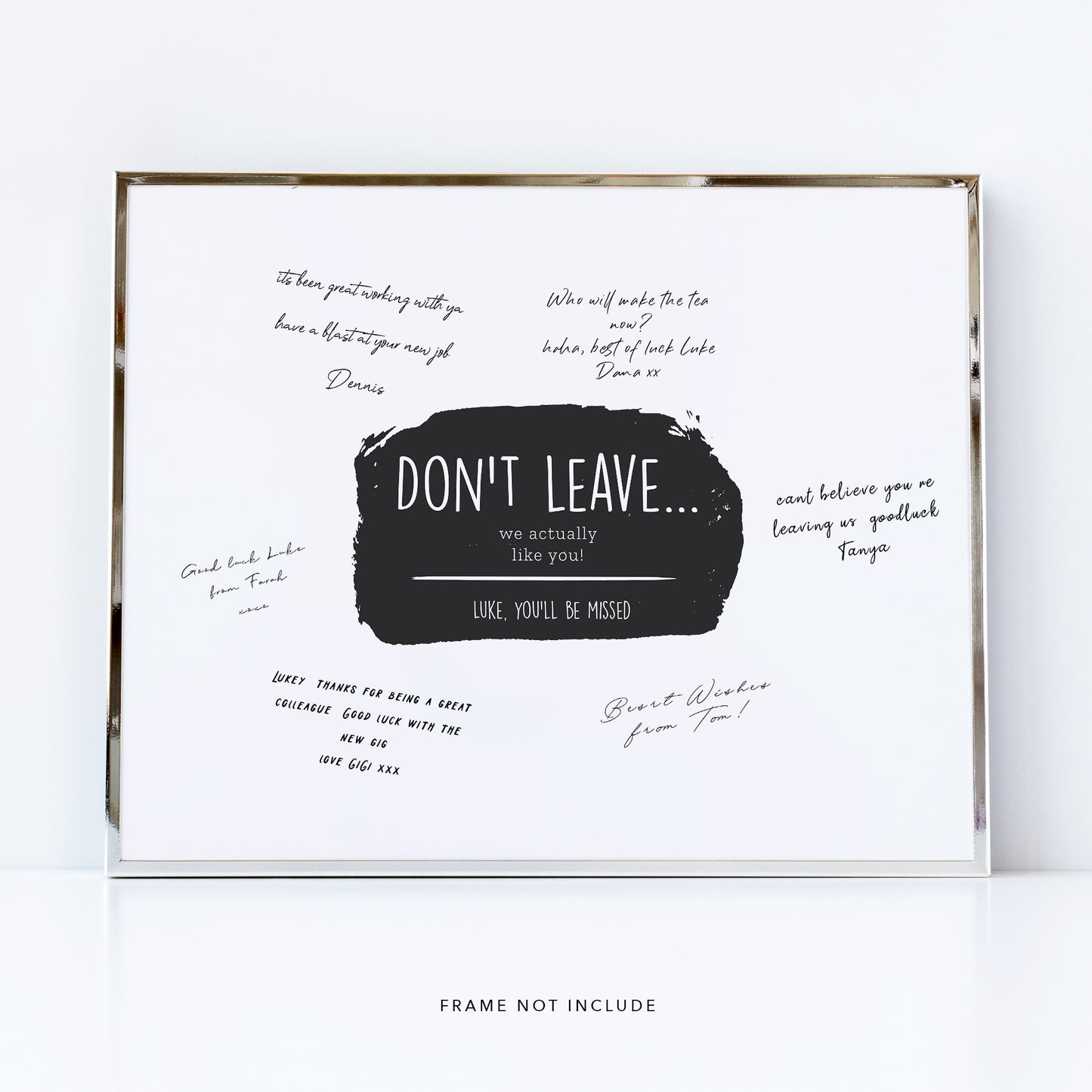 Add digital messages - Leaving gift