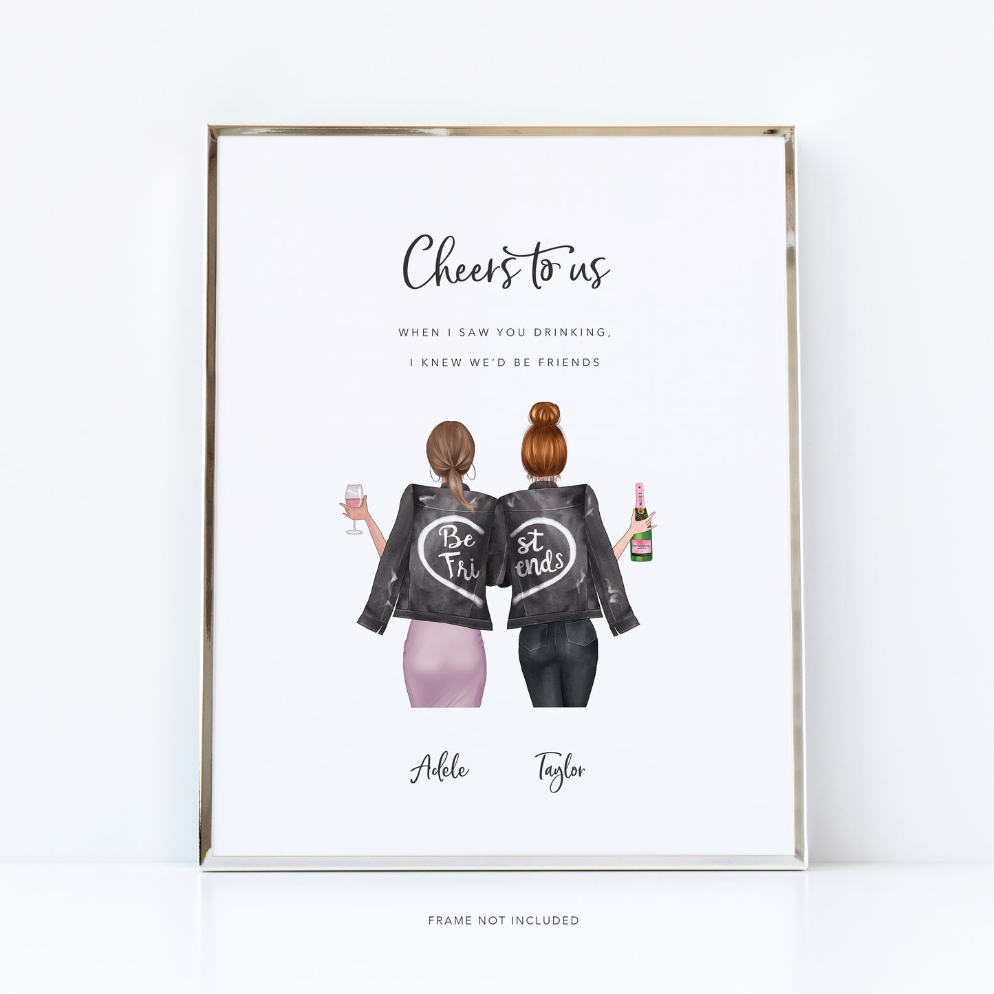 Sister to sister wall art | Big sis little sis print