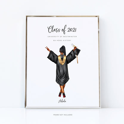 Personalised graduation print for her