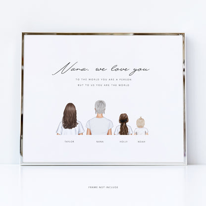 Family Picture - Gift For Grandparents From Grandchildren