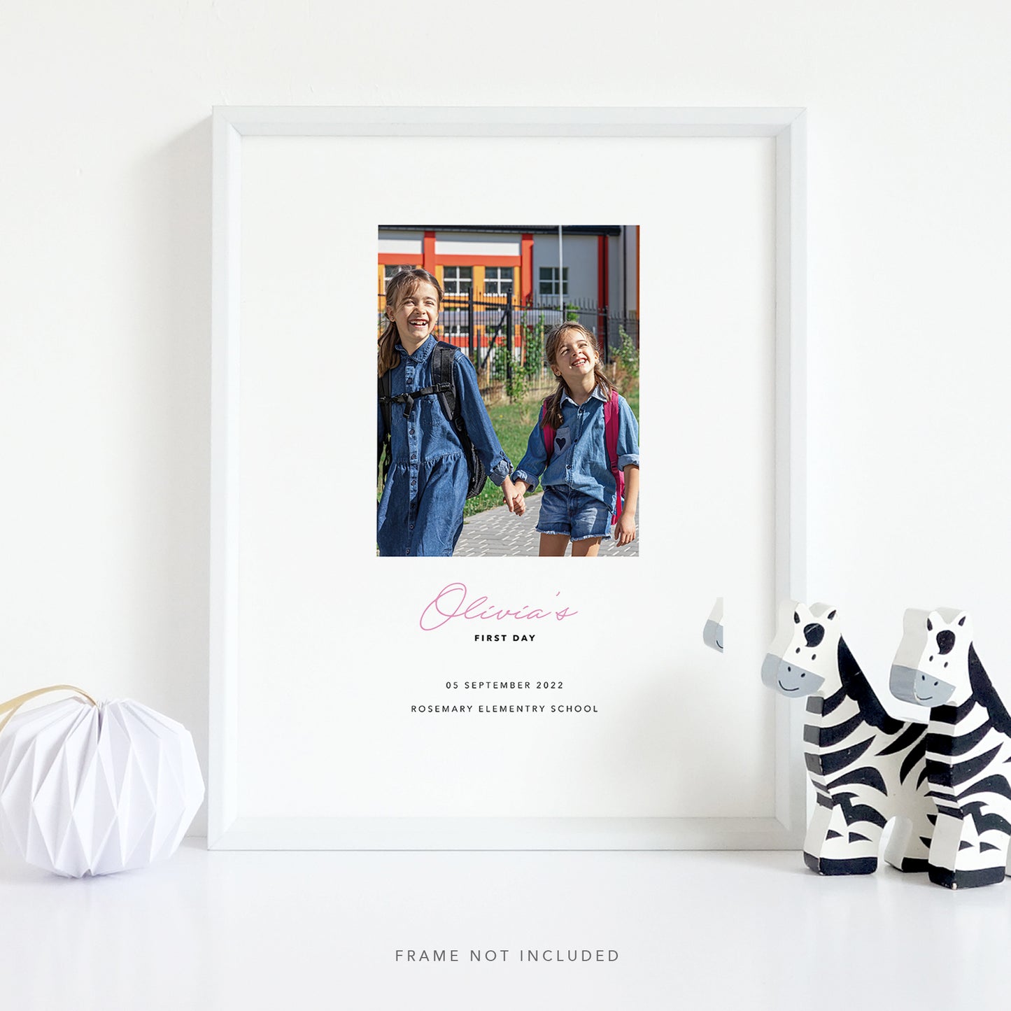 My first day at school photo print - Back to school